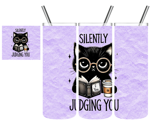 Silently Judging You Cat 20 oz Tumbler