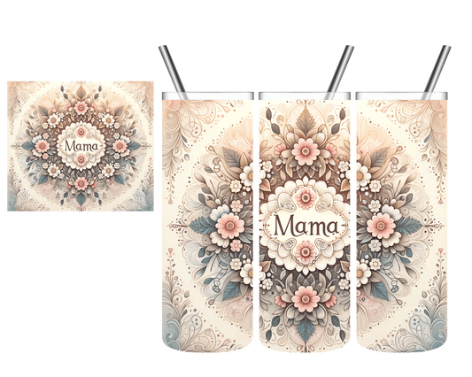 Vintage Floral Mama 20 oz Tumbler