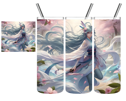 Elements Anime Wind Woman 20 oz Tumbler