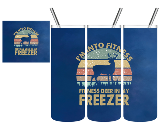 Fitness Deer In My Freezer 20 oz Tumbler