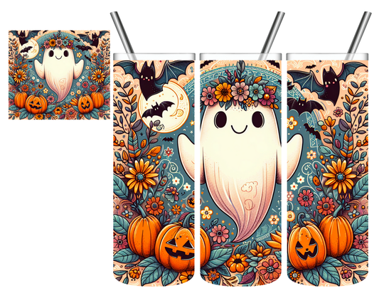 Boho Ghost Halloween 20 oz Tumbler