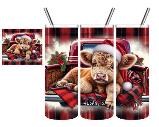 Plaid Christmas Highland 20 oz Tumbler