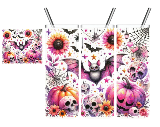 Purple Bat Halloween 20 oz Tumbler