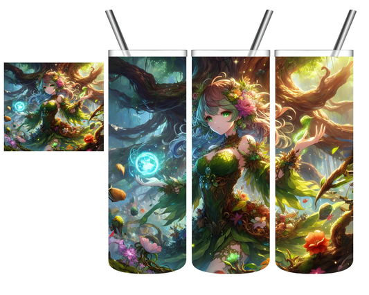 Elements Anime Earth Woman 20 oz Tumbler