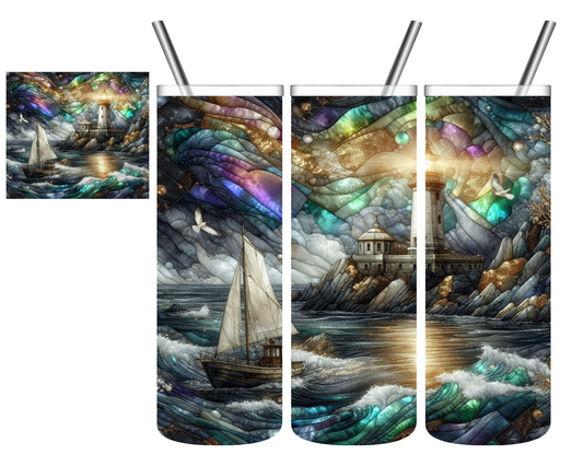 Pearl Lighthouse Beach 20 oz Tumbler