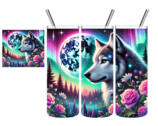 Neon Moon Wolf 20 oz Tumbler