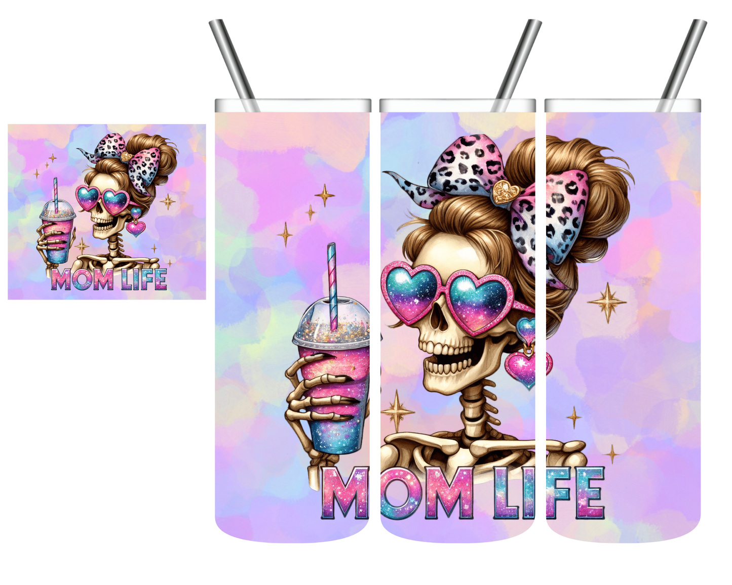 Mom Life Skeleton 20 oz Tumbler