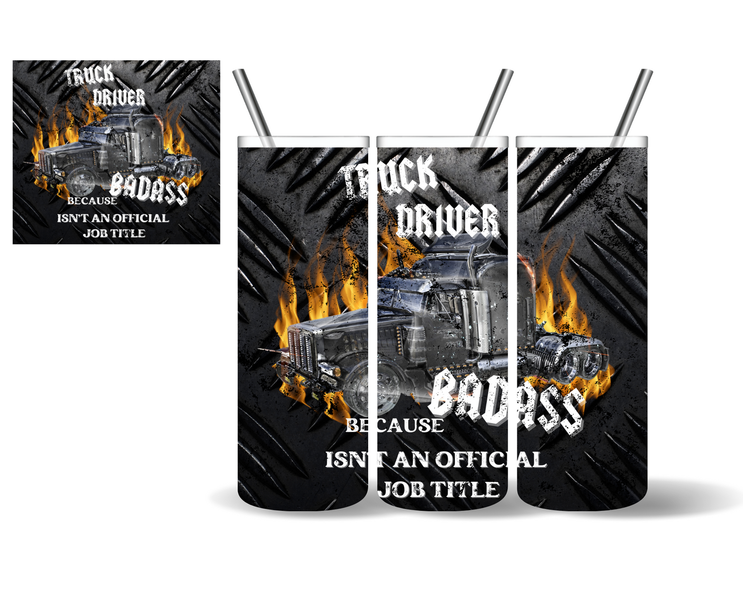 Badass Trucker Truck Driver 20 oz Tumbler