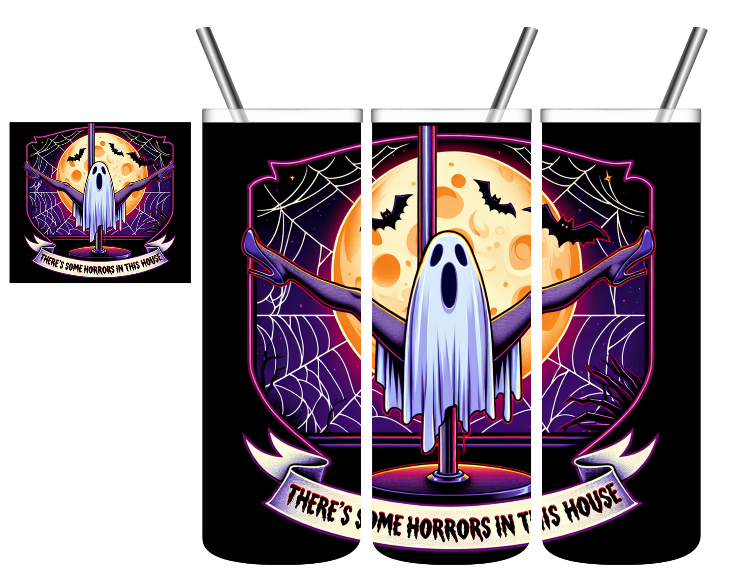 There's Some Horrors In This House Stripper Ghost 20 oz Tumbler