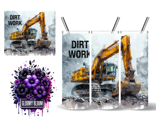 Dirt Work Excavator 20 oz Tumbler