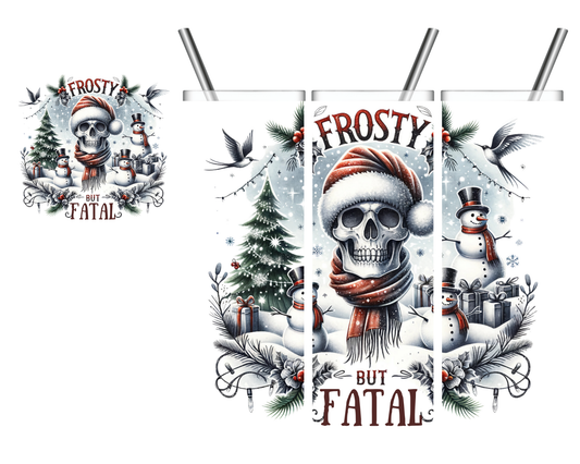 Frosty But Fatal Christmas Skeleton 20 oz Tumbler