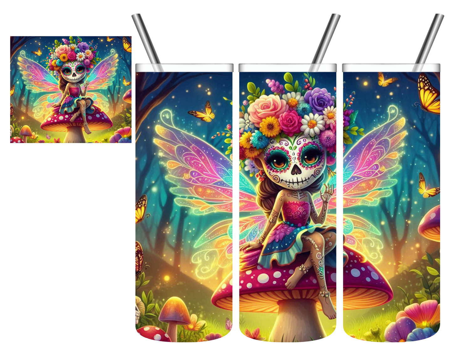 Sugar Skull Fairy 20 oz Tumbler