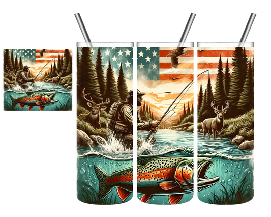Trout Fishing 20 oz Tumbler