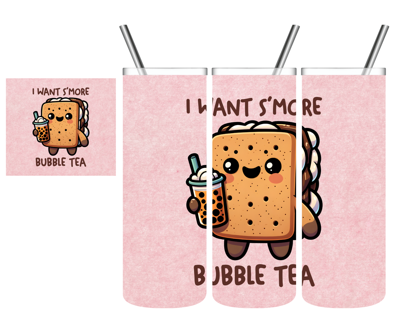 I Want S'more Bubble Tea 20 oz Tumbler