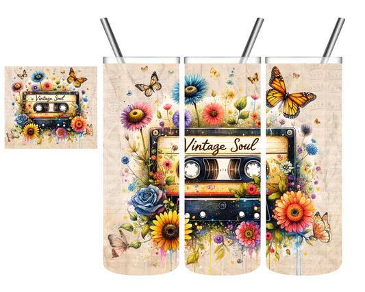 Vintage Soul Cassette Tape 20 oz Tumbler
