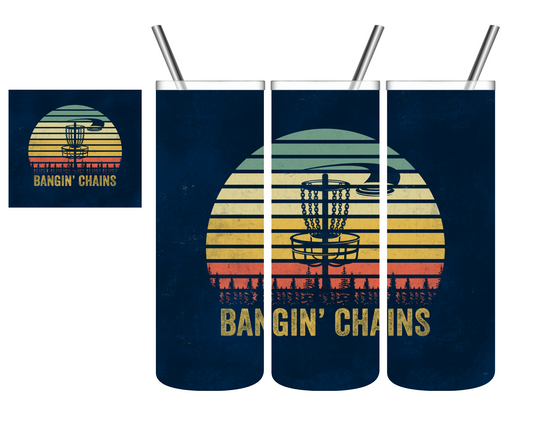 Bangin Chains Disk Golf 20 oz Tumbler