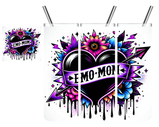 Emo Mom Heart 20 oz Tumbler