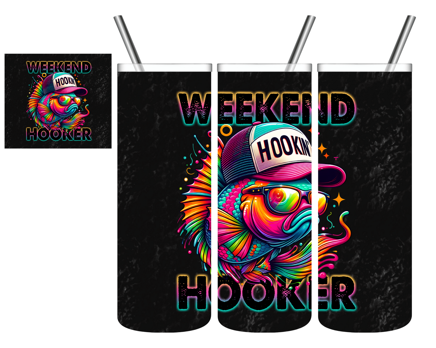 Weekend Hooker Bass Fish Fishing 20 oz Tumbler