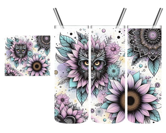 Sunflower Owl 20 oz Tumbler