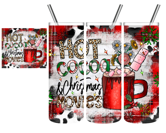 Hot Cocoa & Christmas Movies Christmas 20 oz Tumbler