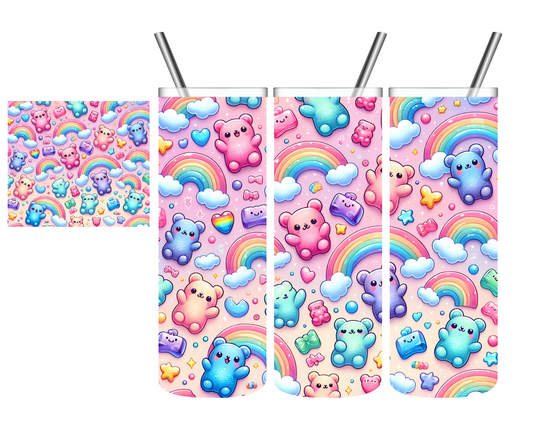 Gummy Bears & Rainbows Kawaii 20 oz Tumbler