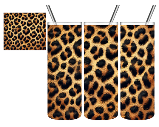 3D Leopard Print 20 oz Tumbler