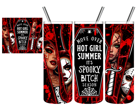 Move Over Hot Girl Summer It's Spooky Season Horror Halloween 20 oz Tumbler