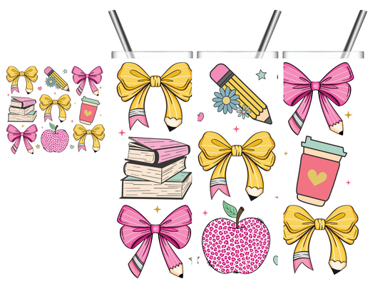 Pencil Bows Teacher 20 oz Tumbler