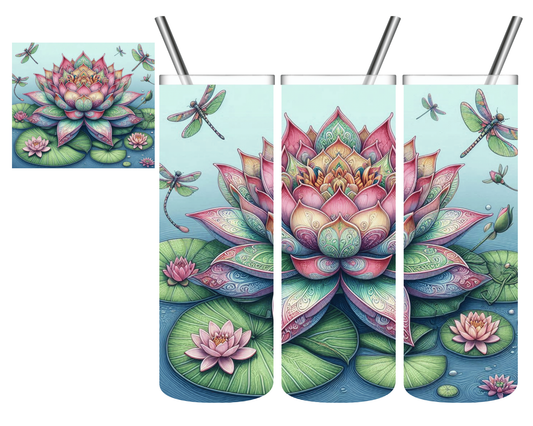 Lotus Flower Pond 20 oz Tumbler