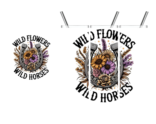 Wild Flowers Wild Horses 20 oz Tumbler
