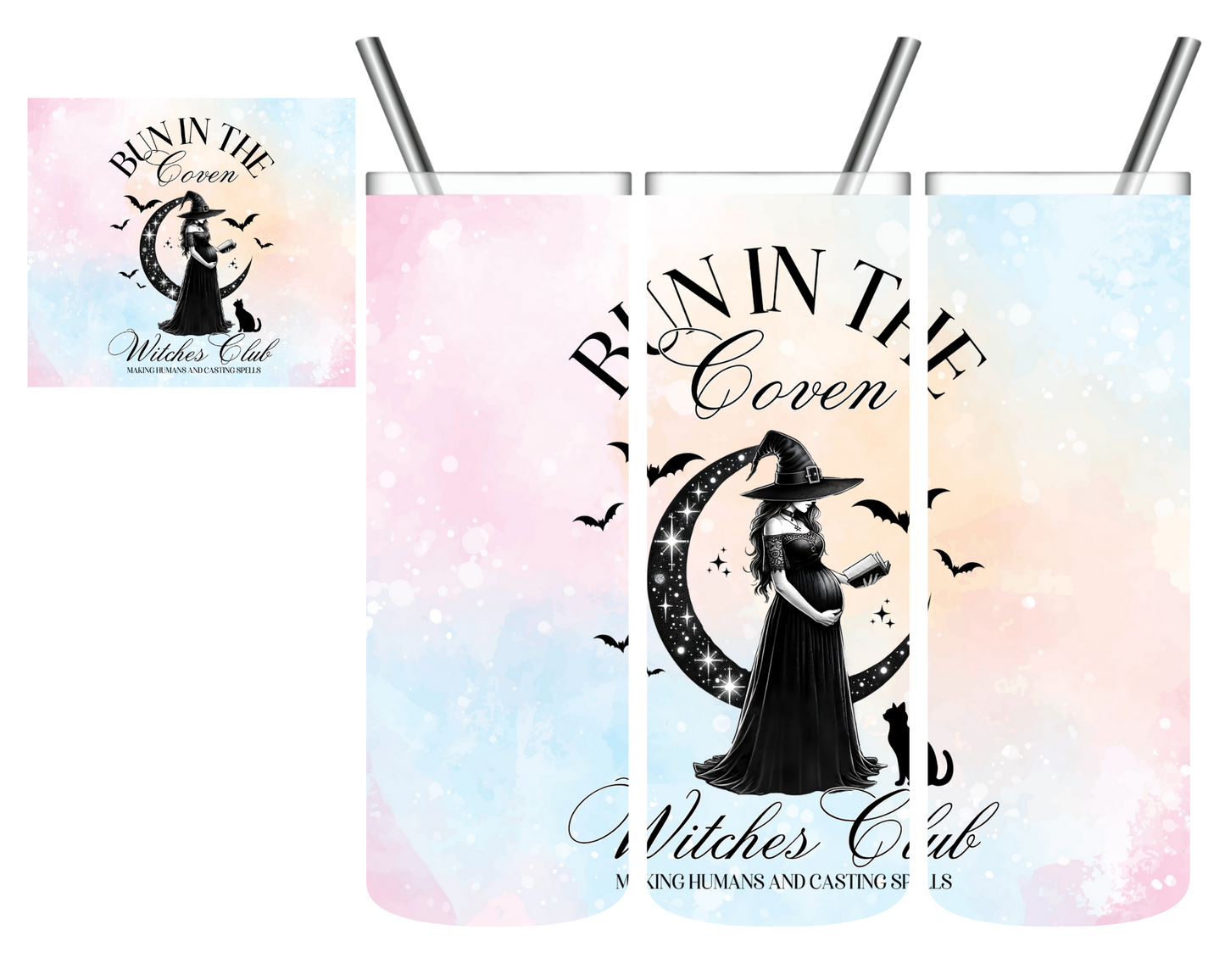 Bun In the Coven Pregnancy Halloween 20 oz Tumbler