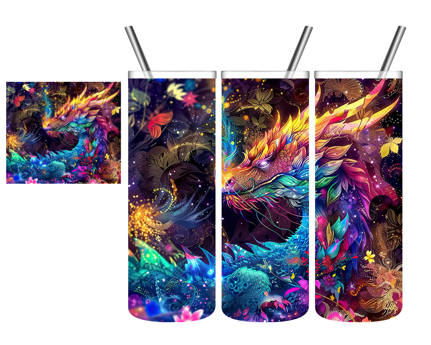 Neon Dragon 20 oz Tumbler