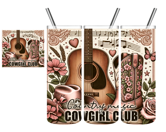 Country Music Cowgirl Club 20 oz Tumbler