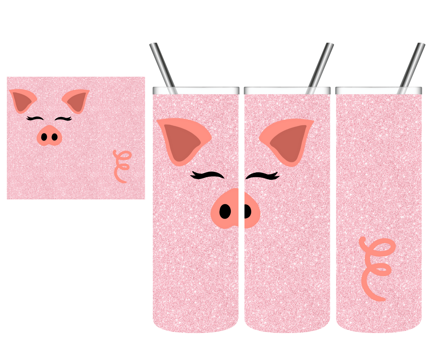 Glitter Pig 20 oz Tumbler