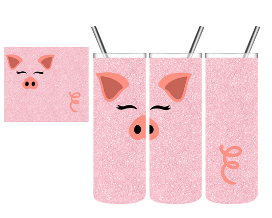 Glitter Pig 20 oz Tumbler