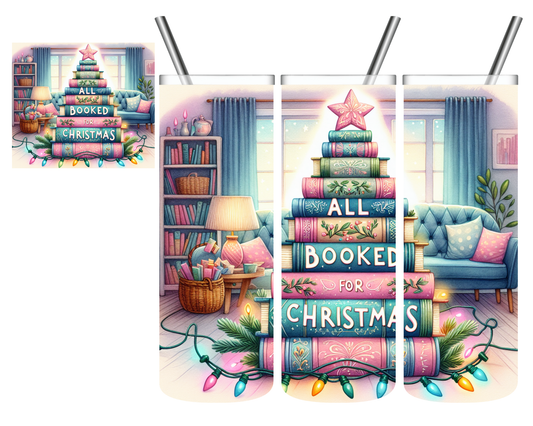 All Booked For Christmas Book 20 oz Tumbler