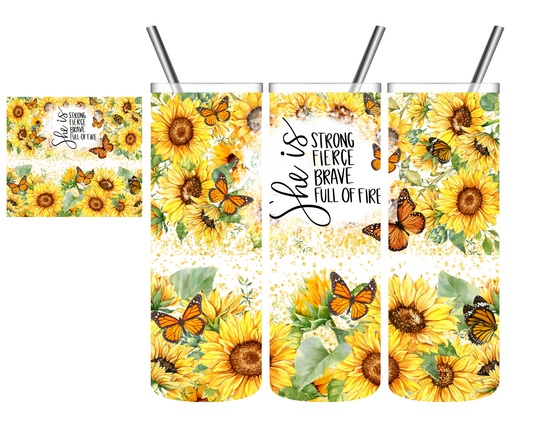 She is Brave Fierce Full of Fire 20 oz Tumbler