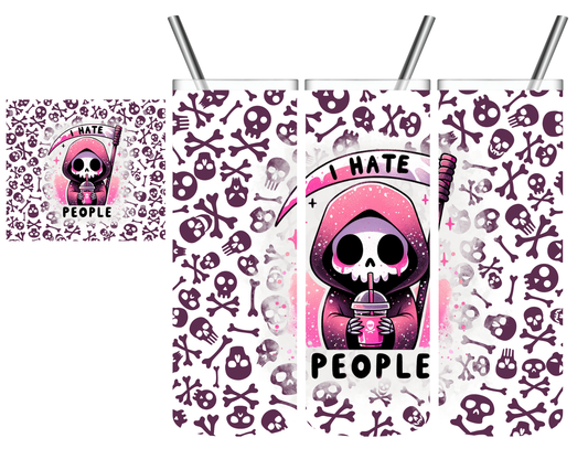 I Hate People Grim Reaper 20 oz Tumbler