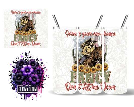 Here's Your One Chance Fancy Western Cowgirl Horse 20 oz Tumbler