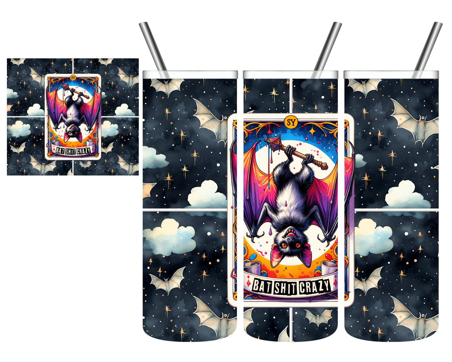 Bat Shit Crazy Halloween 20 oz Tumbler