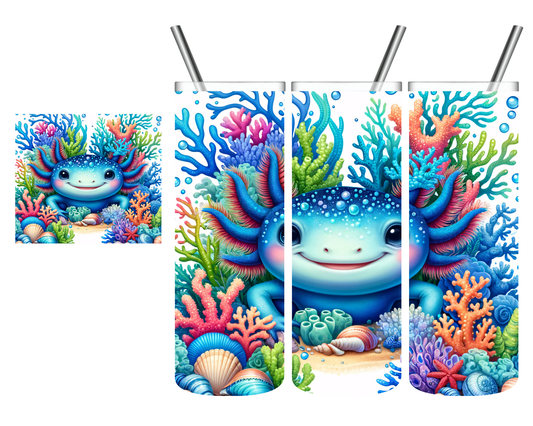 Watercolor Axolotl 20 oz Tumbler