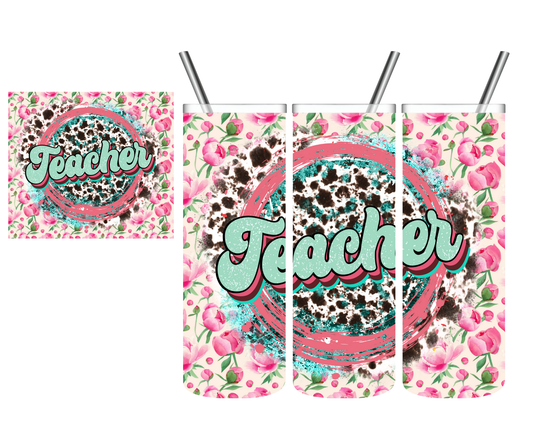 Western Floral Teacher 20 oz Tumbler