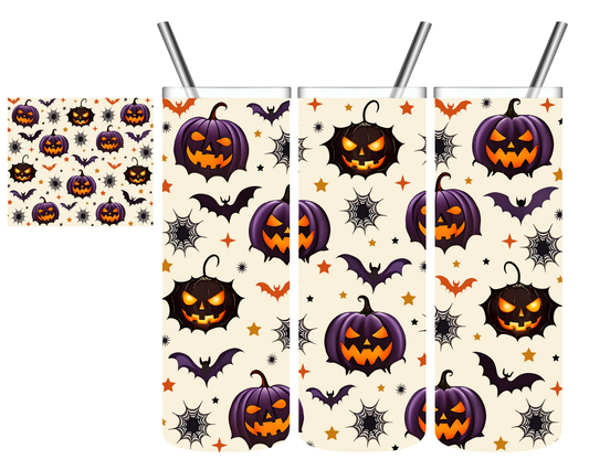 Purple Pumpkin Bats 20 oz Tumbler