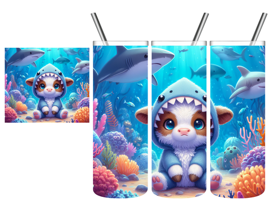 Baby Shark Cow 20 oz Tumbler