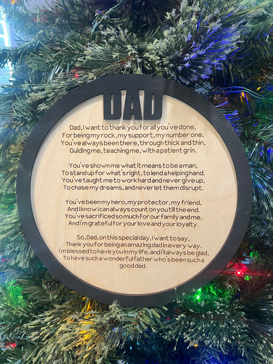 Dad Plaque Gift For Dad