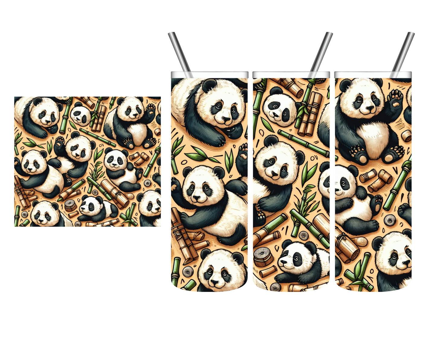 Bamboo Pandas 20 oz Tumbler