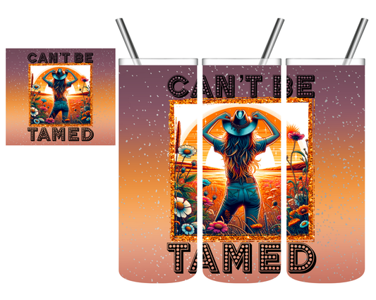 Can't Be Tamed Cowgirl Western 20 oz Tumbler