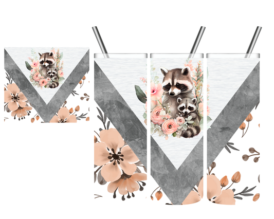Raccoon Mom & Baby 20 oz Tumbler