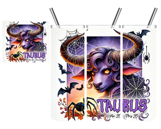 Halloween Taurus Zodiac Sign Celestial 20 oz Tumbler