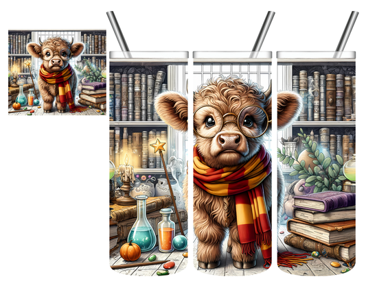 Wizard Highland Cow 20 oz Tumbler
